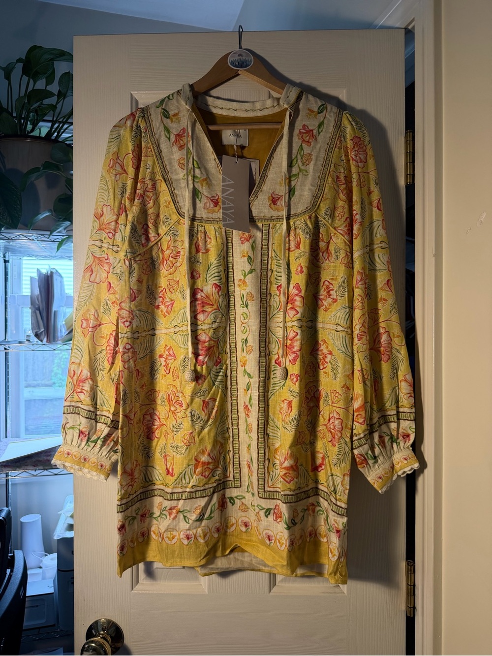 Few Moda Anaya Manuela Linen Blend Lined Dress. XS